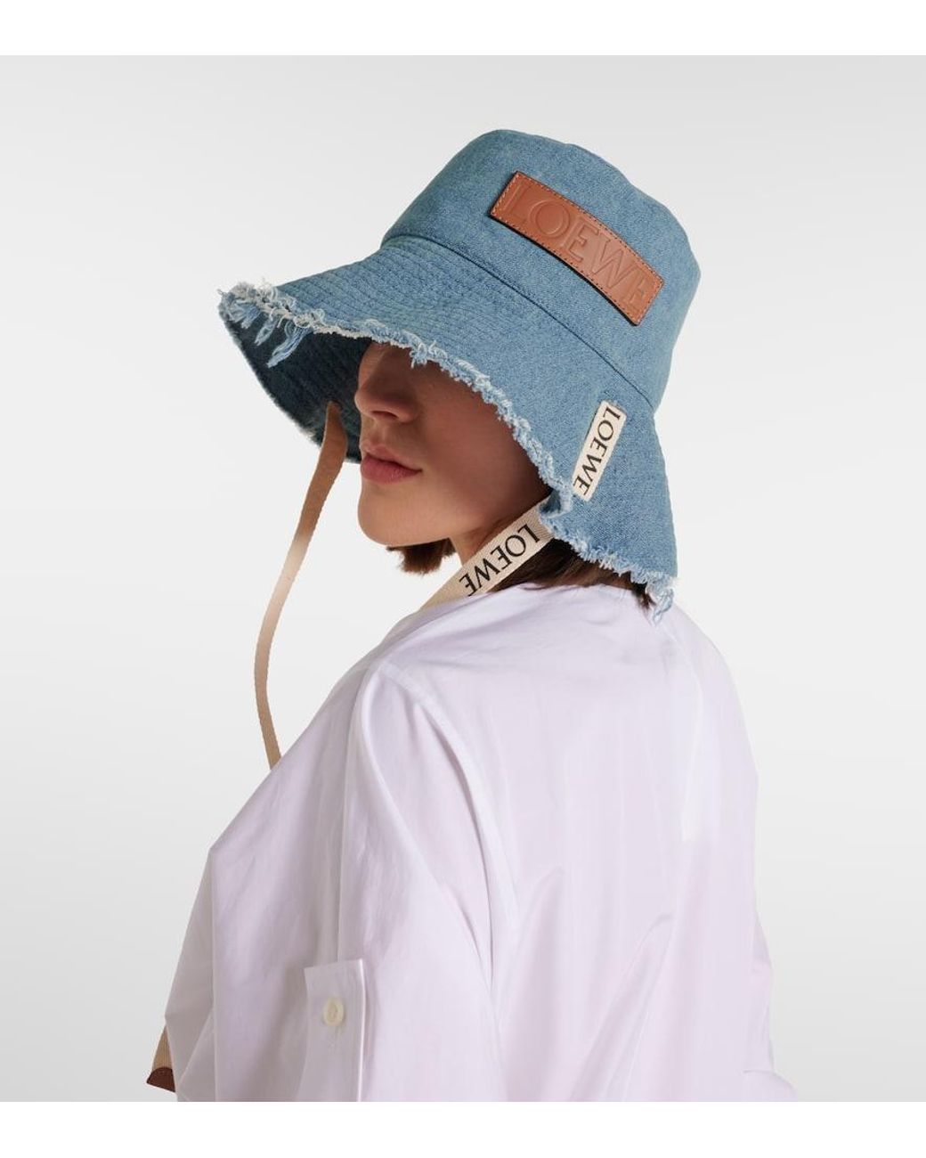 SLEEPYSLIP■EL LIGHT DENIM BUCKET HAT■送料込 Loewe Paula's Ibiza Fisherman Denim Bucket Hat in Blue | Lyst