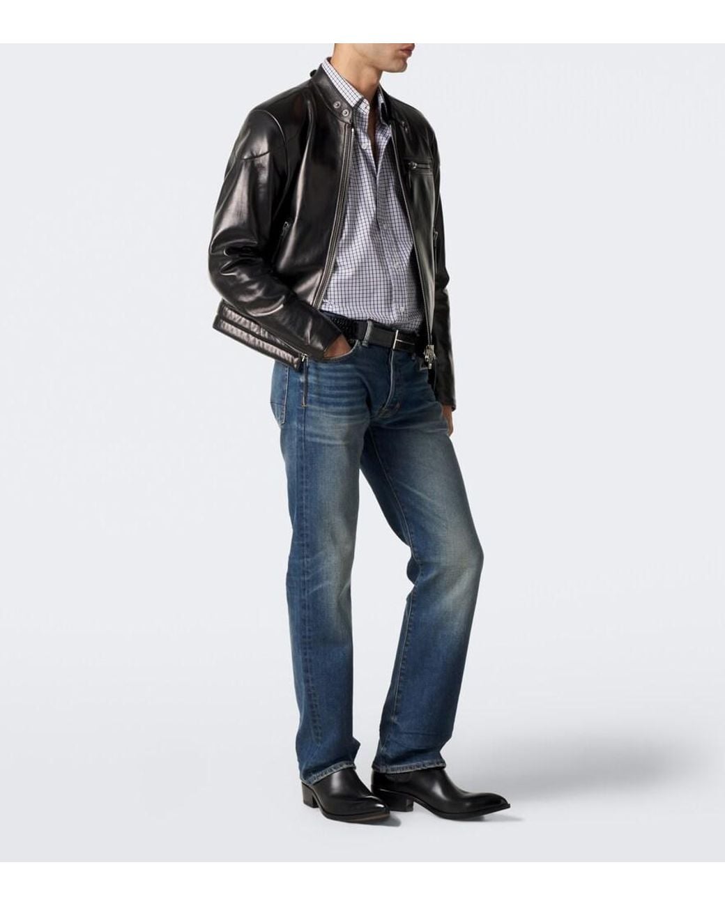 Tom Ford Black Leather Boots for men