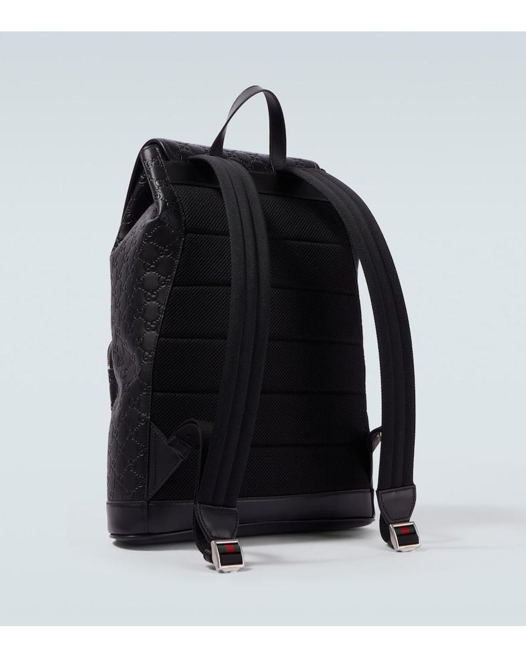 Gucci Black Gg Medium Leather Backpack for men