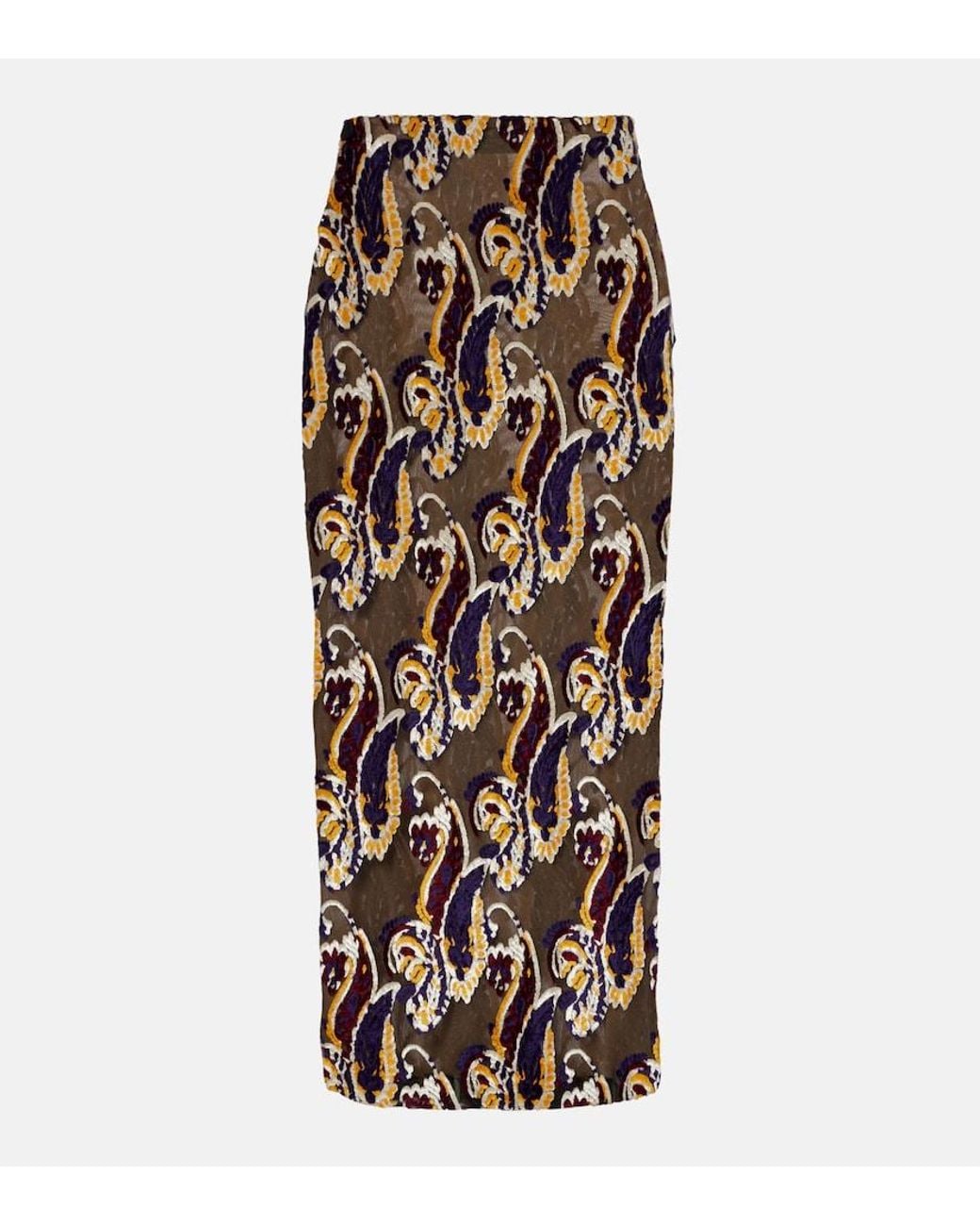 Etro Multicolor Paisley Pencil Skirt