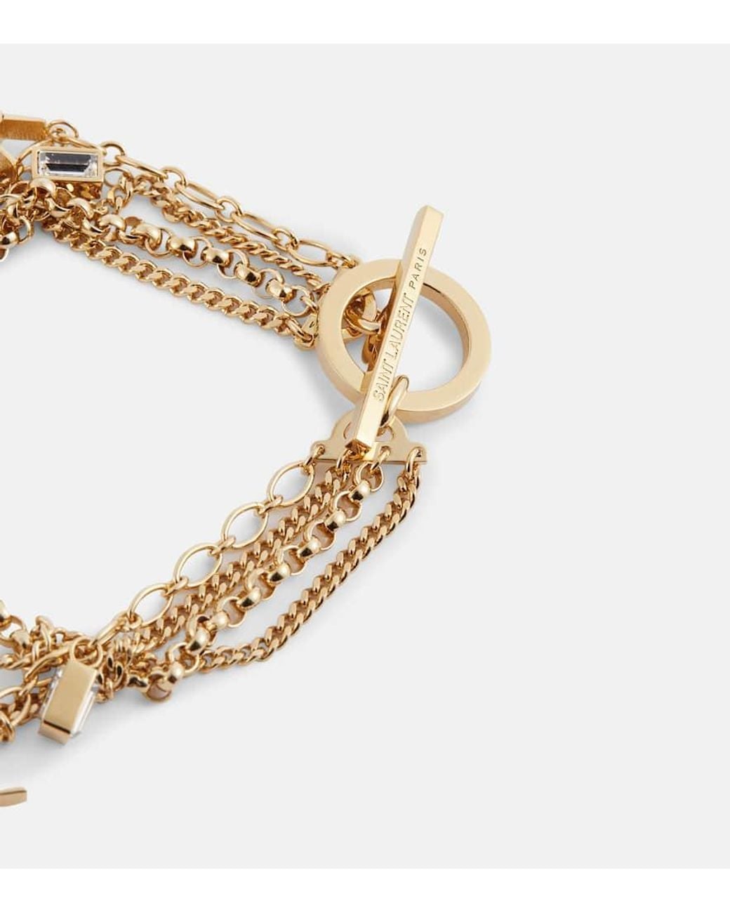 Pulsera Cassandre Con Charms Saint Laurent de color Metallic