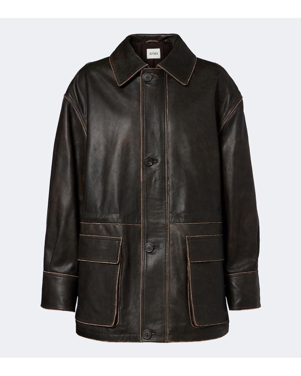 Arma Black Maeve Leather Jacket