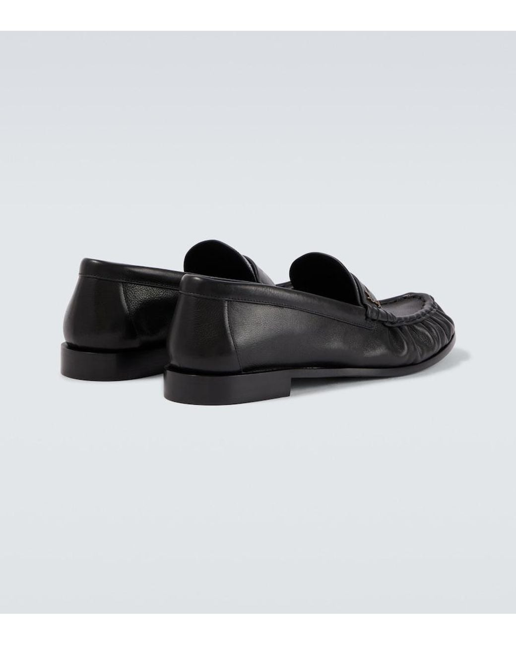 Saint Laurent Black Le Loafer Leather Penny Loafers for men