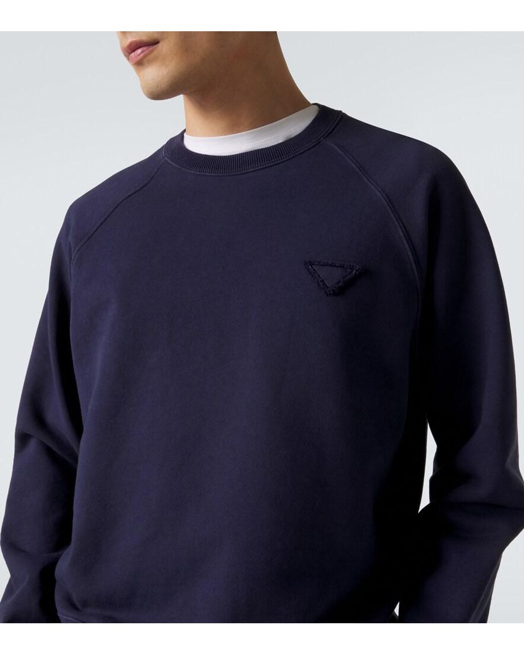 Sudadera De Jersey De Algodon Prada de hombre de color Blue