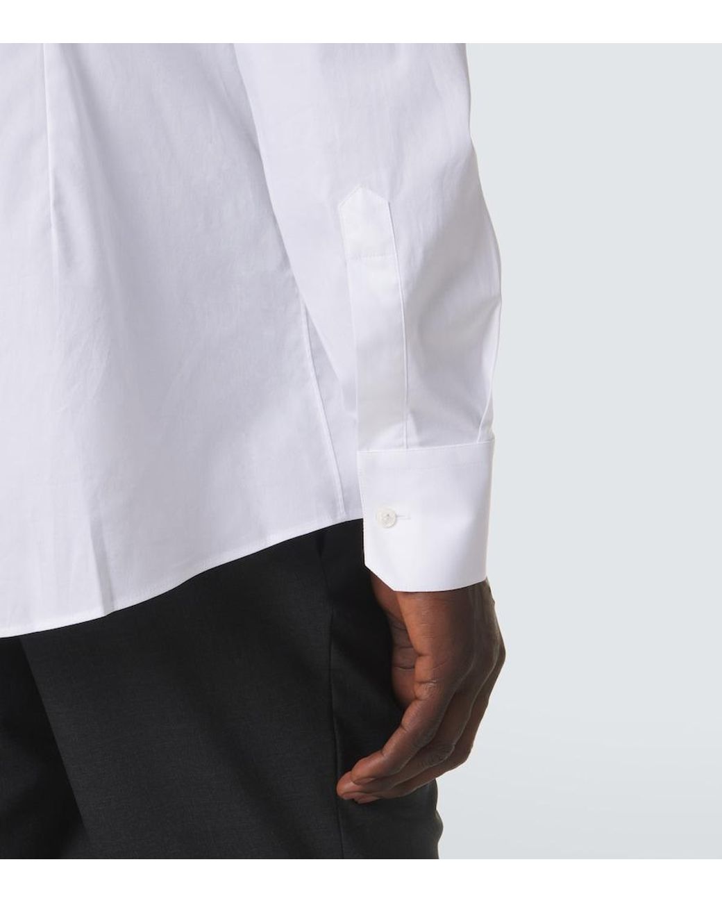 Dolce & Gabbana White Cotton-Blend Shirt for men