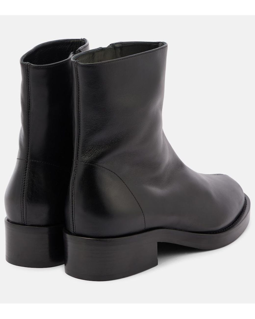Co. Black Leather Ankle Boots