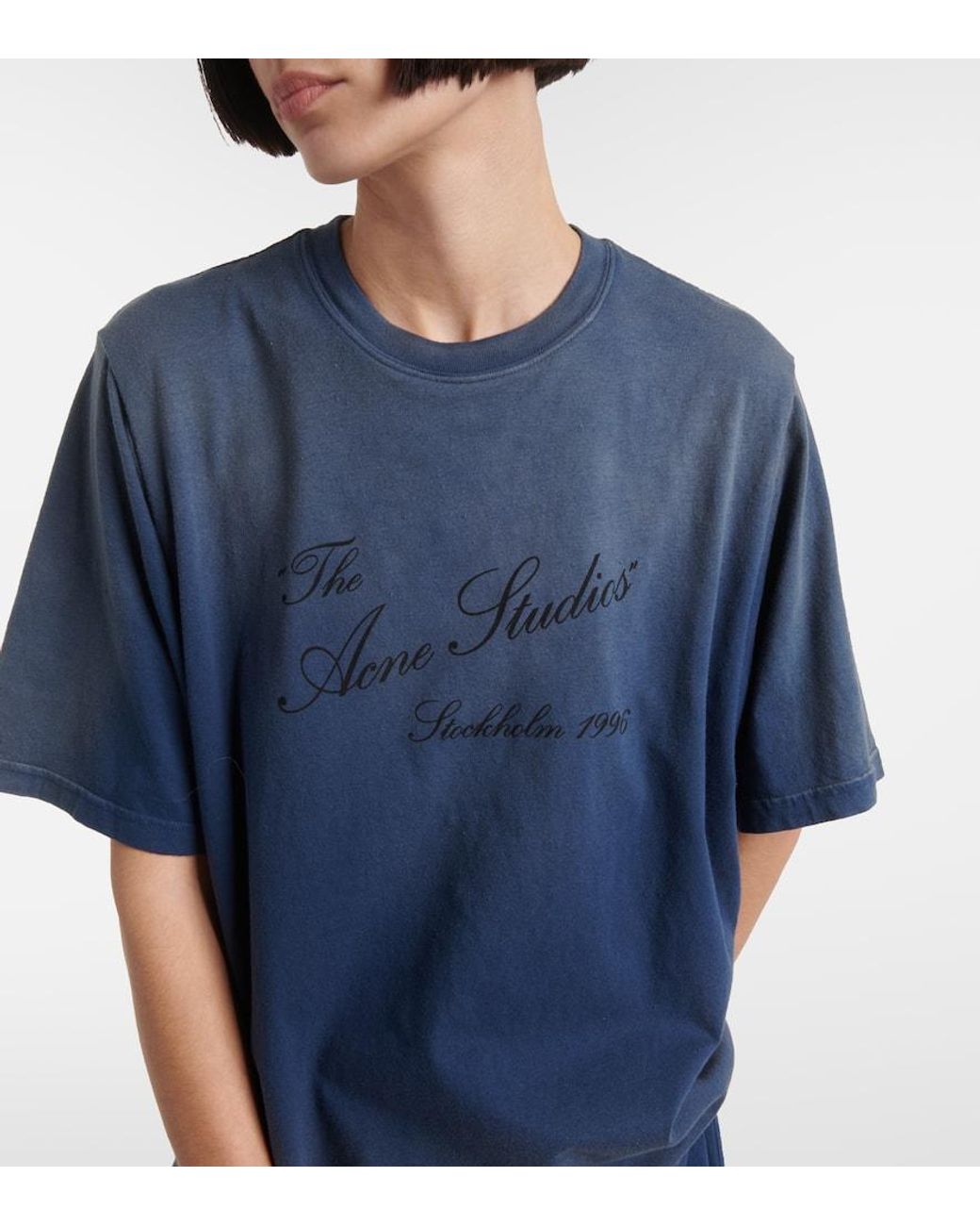 【Acne Studios】Emiro コットン ミディドレス Acne Studios Emiro Cotton Midi Dress in Blue | Lyst