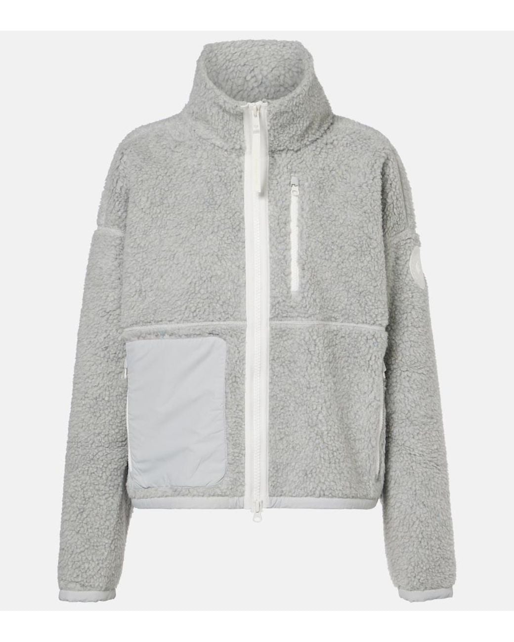 Canada Goose Gray Simcoe Wool-Blend Fleece Jacket