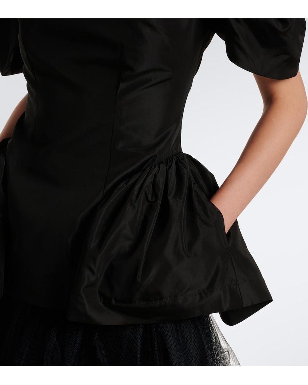 Simone Rocha Black Peplum Top