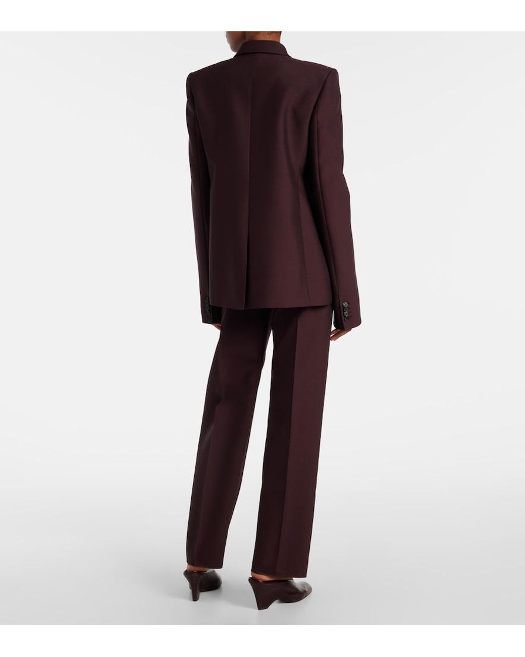 Khaite Purple Silvannah Wool And Silk Blazer