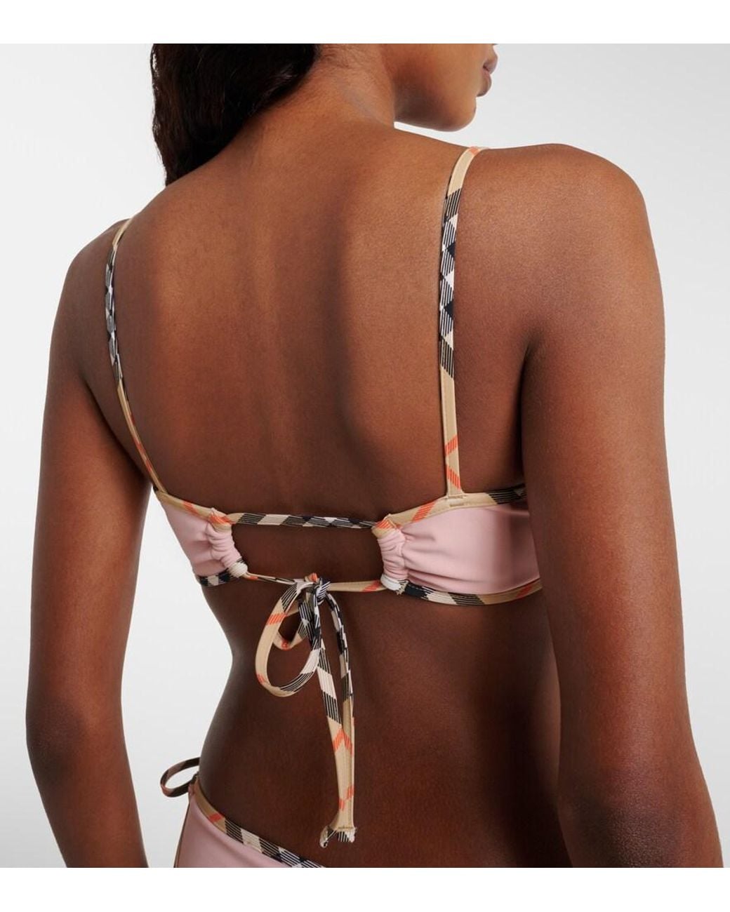 Burberry Pink Check Bikini Top