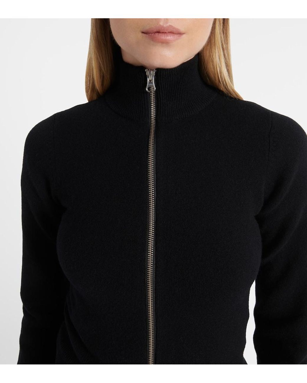 Extreme Cashmere Black N°302 Lemon Cashmere-Blend Zip-Up Jacket