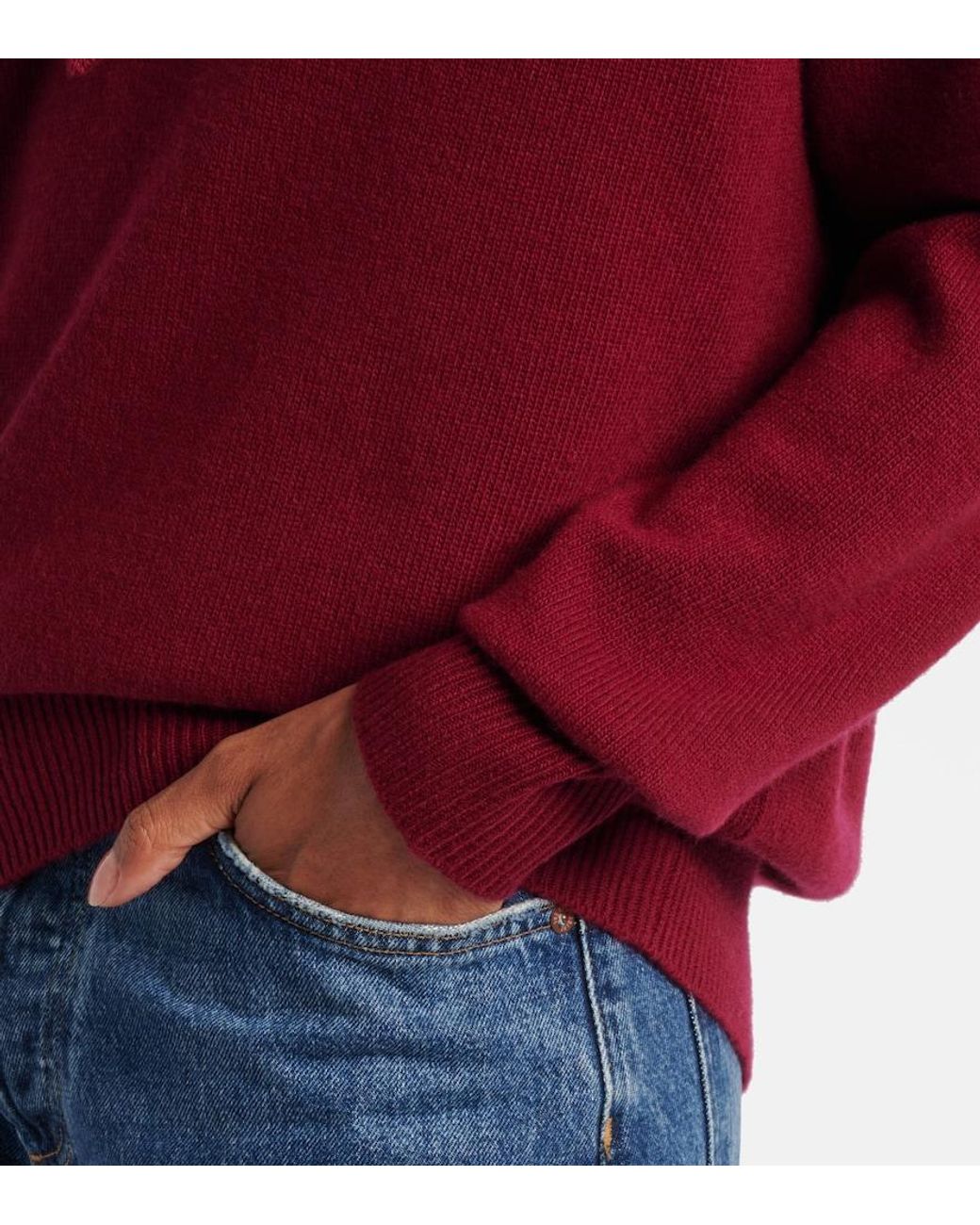 Plan C Red Wool And Cashmere Sweater
