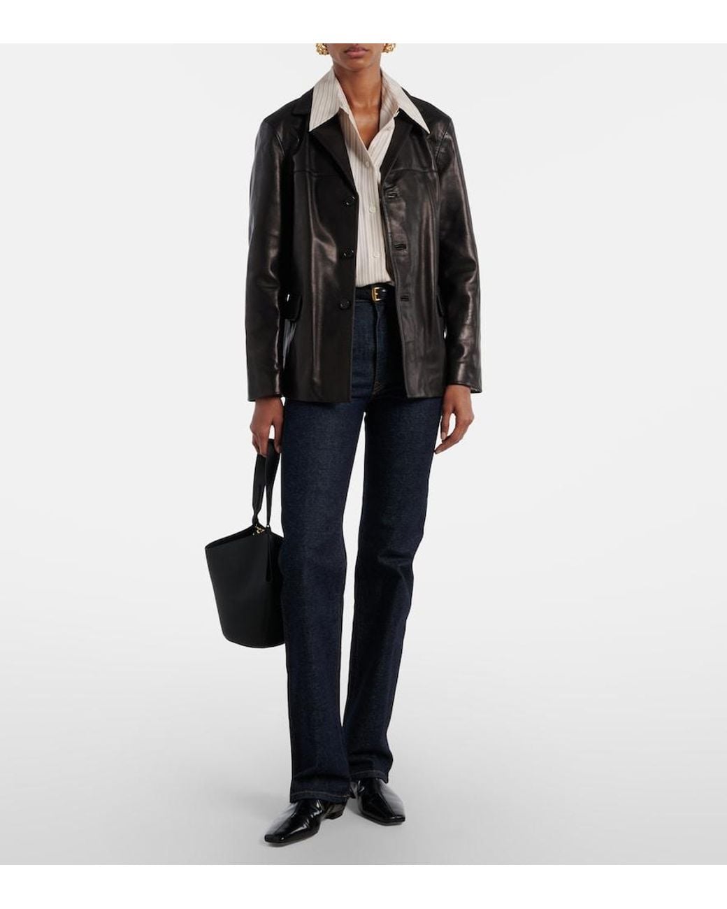 Nili Lotan Black Tristan Leather Jacket