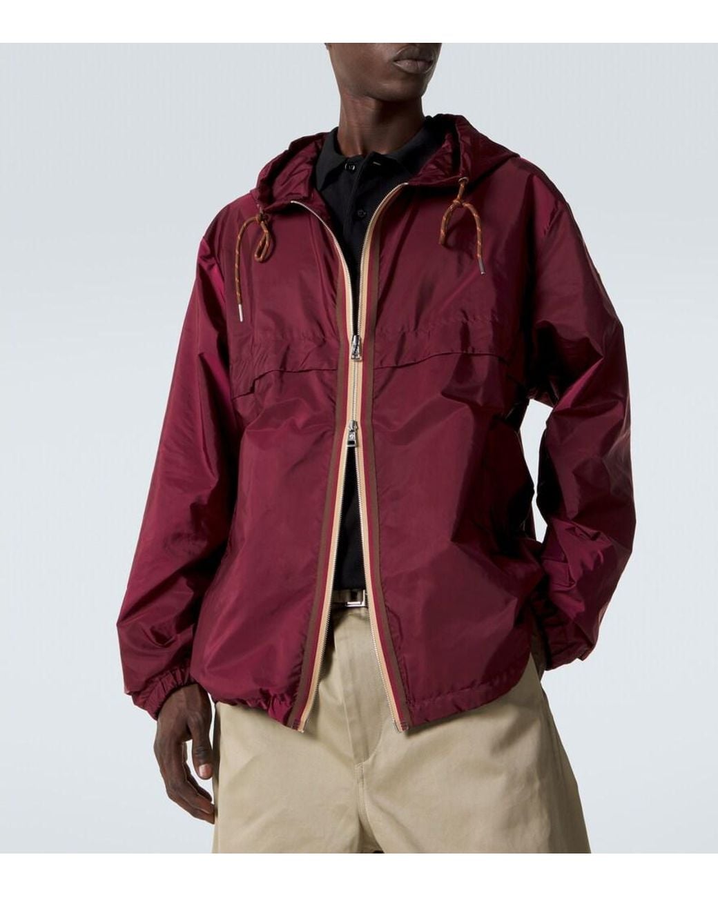 Moncler Purple Nidge Hooded Jacket for men