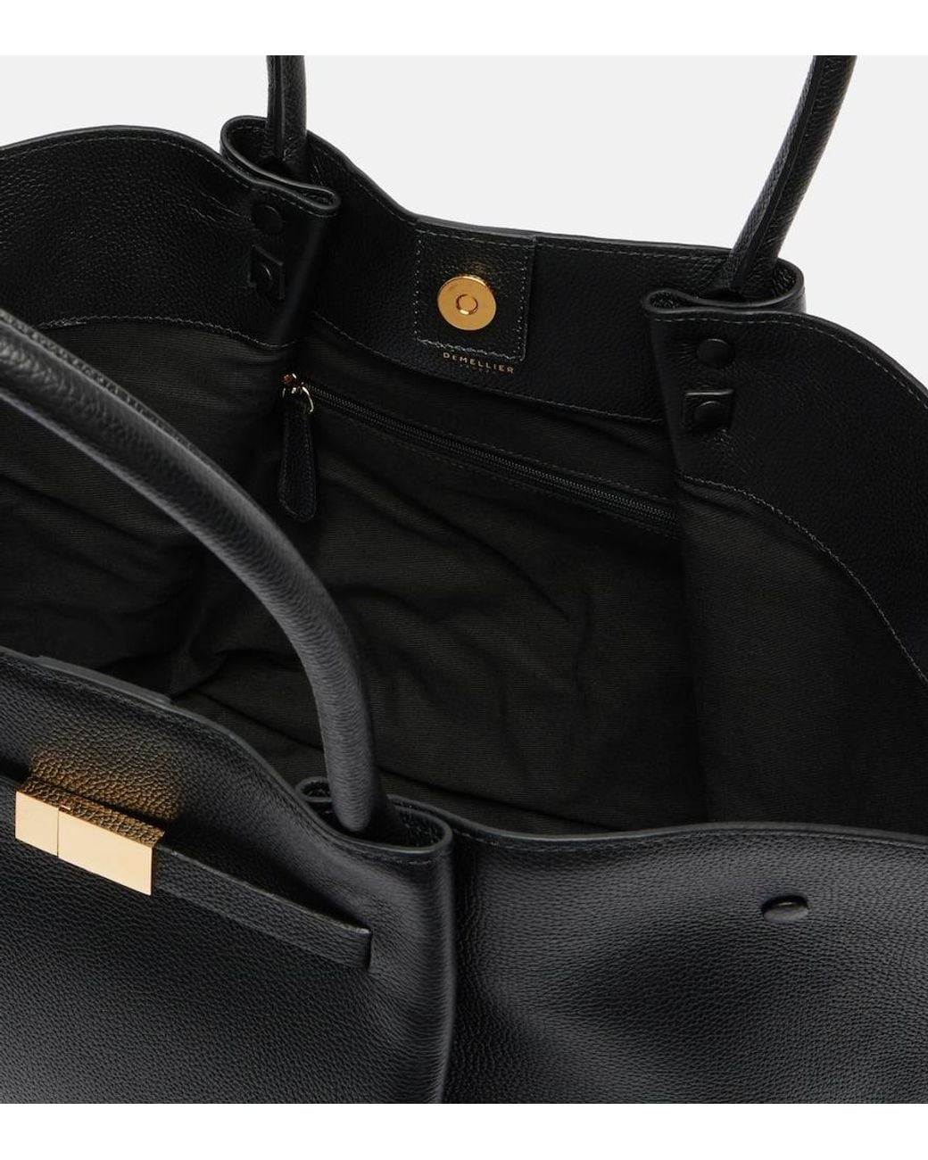 DeMellier London Black The New York Leather Tote Bag