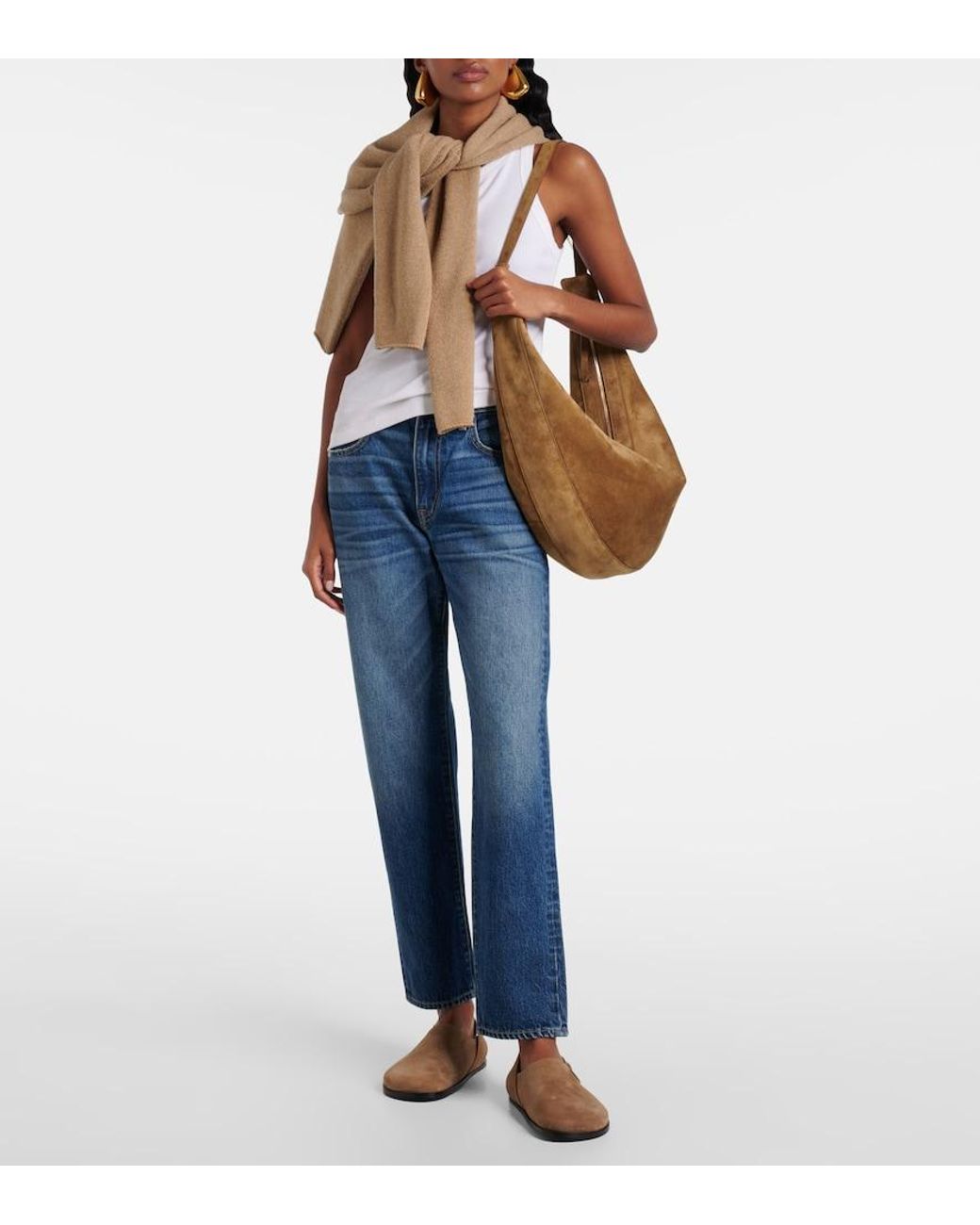SLVRLAKE Denim Blue Amber Mid-Rise Slim Jeans