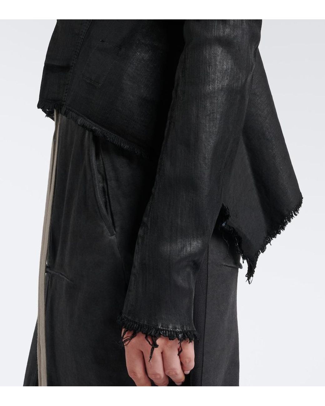 Rick Owens Black Drkshdw Naska Gary Cotton-Blend Denim Jacket