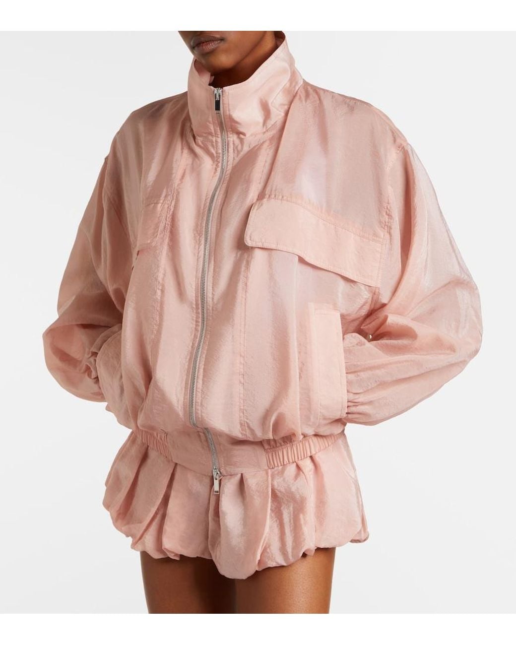 Frankie Shop Pink Drea Bomber Jacket
