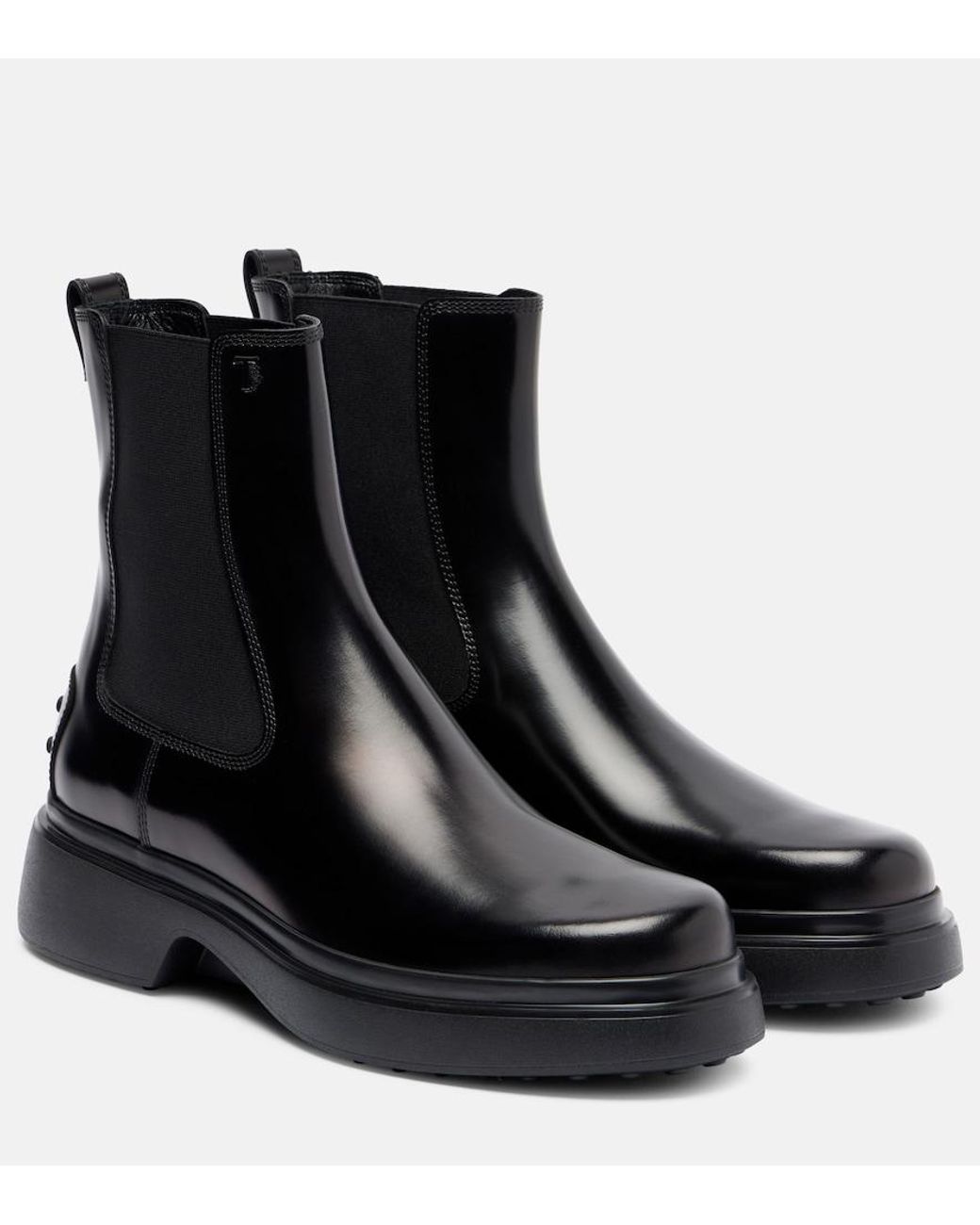 Tod's Black Leather Chelsea Boots