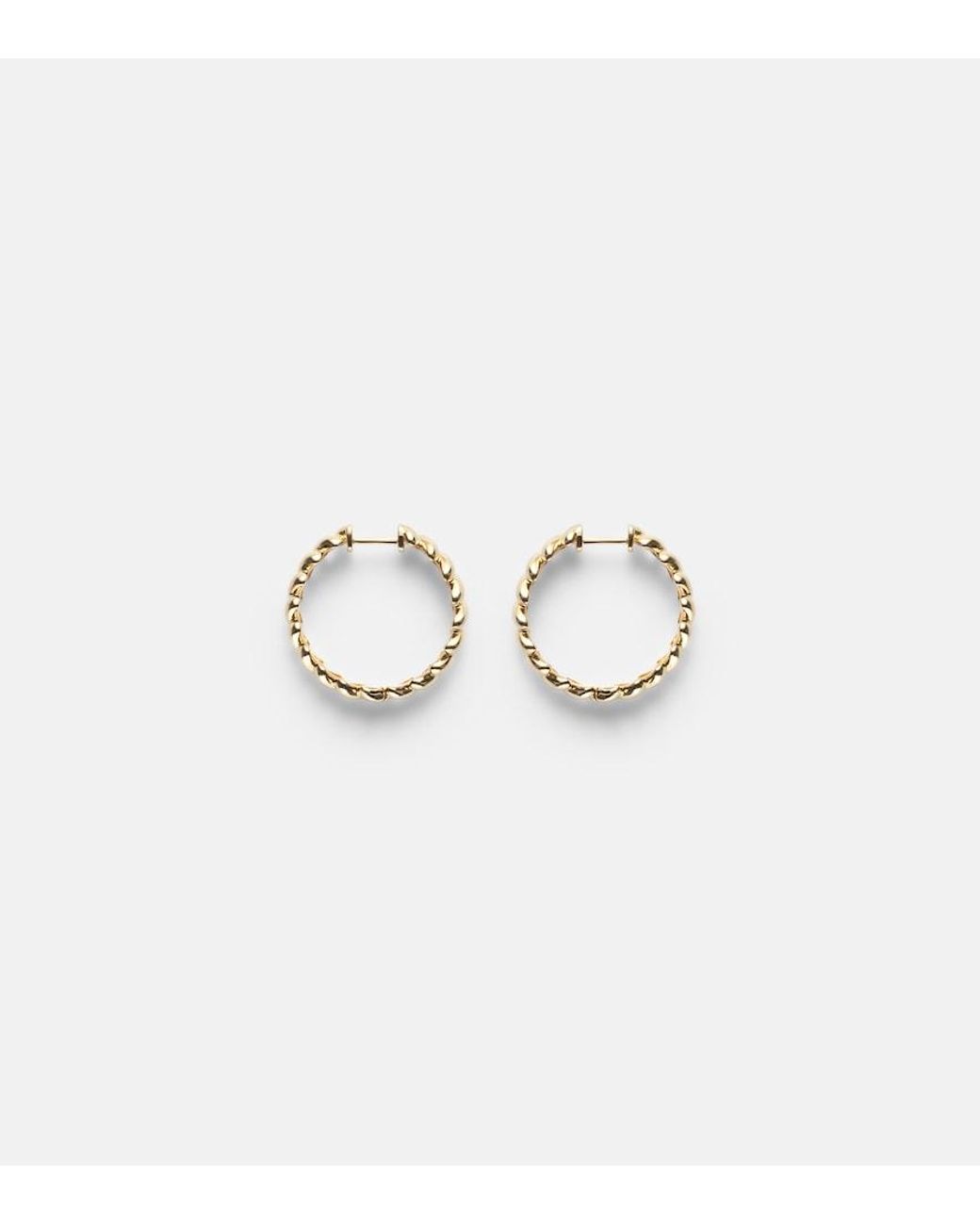 Anita Ko Metallic Coil 18Kt Hoop Earrings