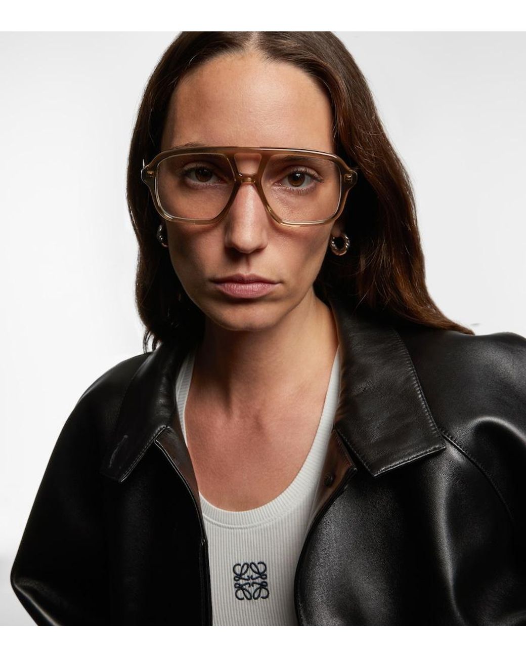 Loewe Brown Slim Navigator Glasses