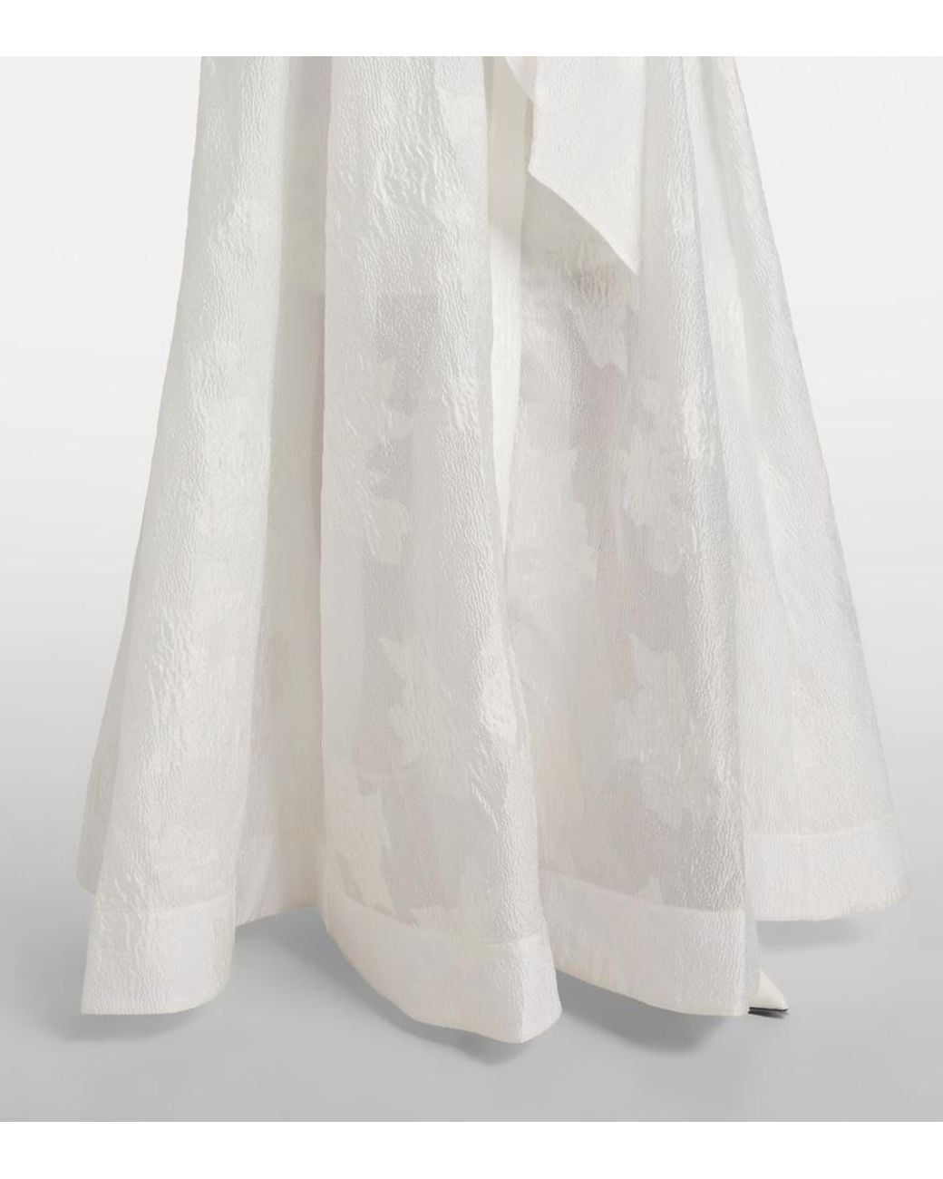 Rebecca Vallance White Bridal Annette Brocade Gown