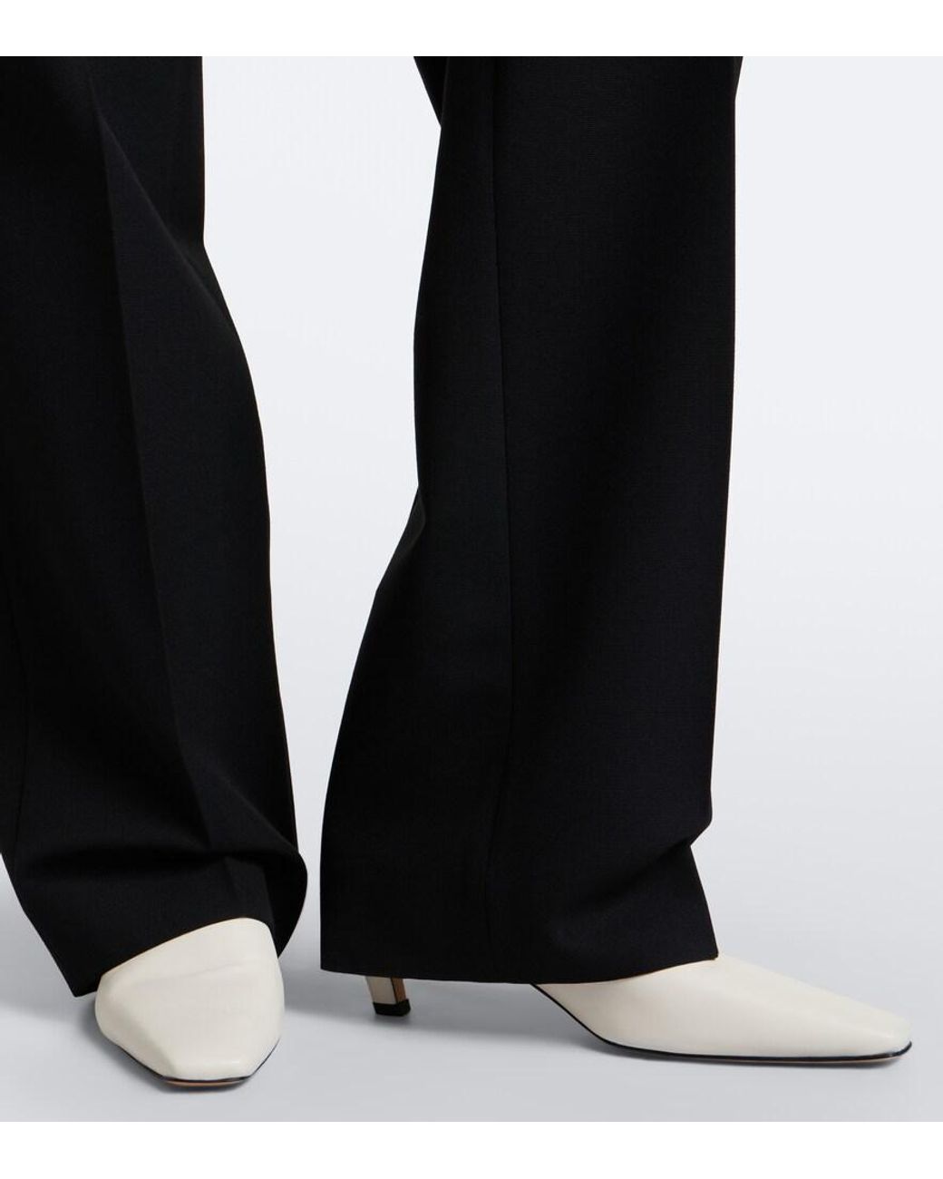 Totême White Leather Ankle Boots