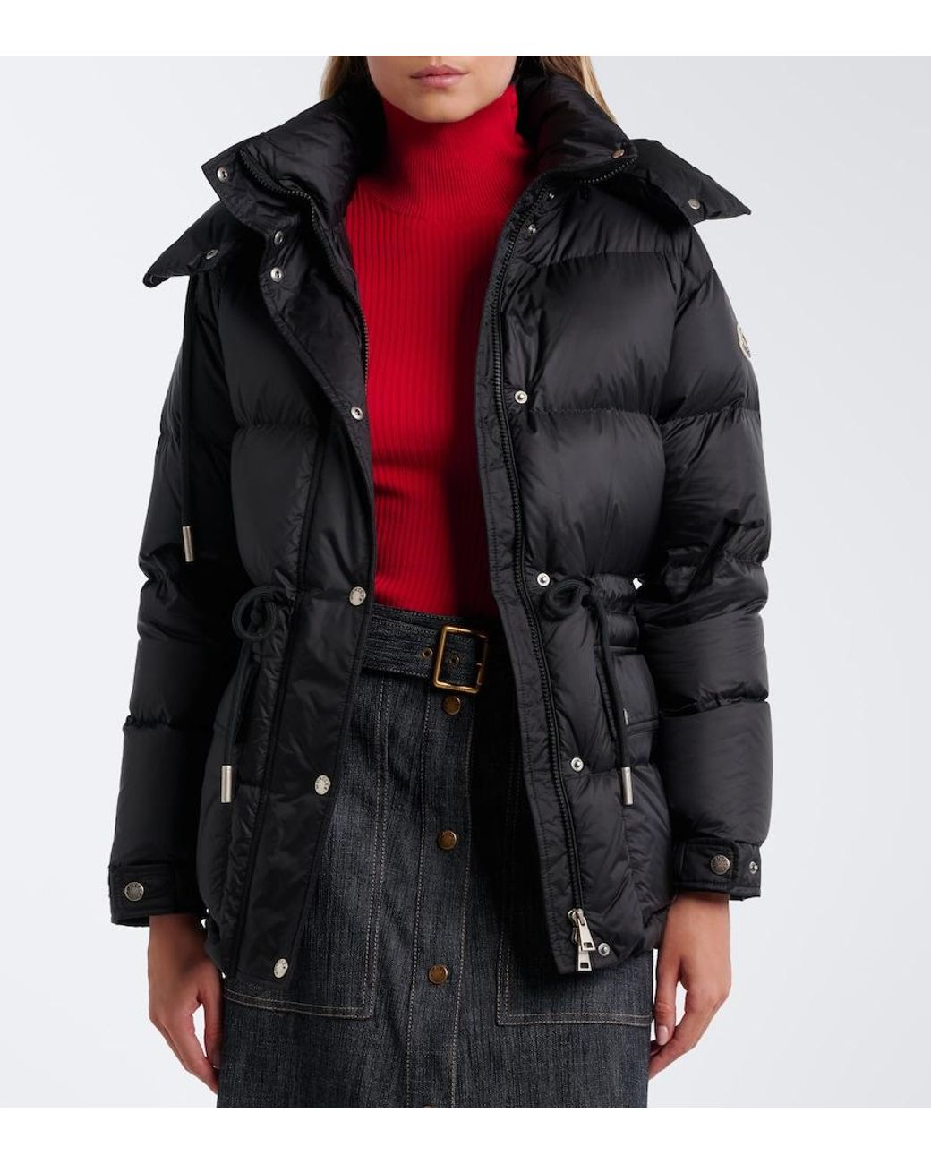 Moncler Black Sesie Quilted Down Jacket