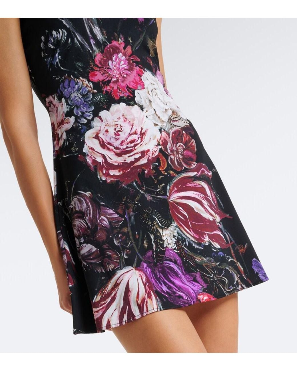 Roberto Cavalli Purple Floral Minidress