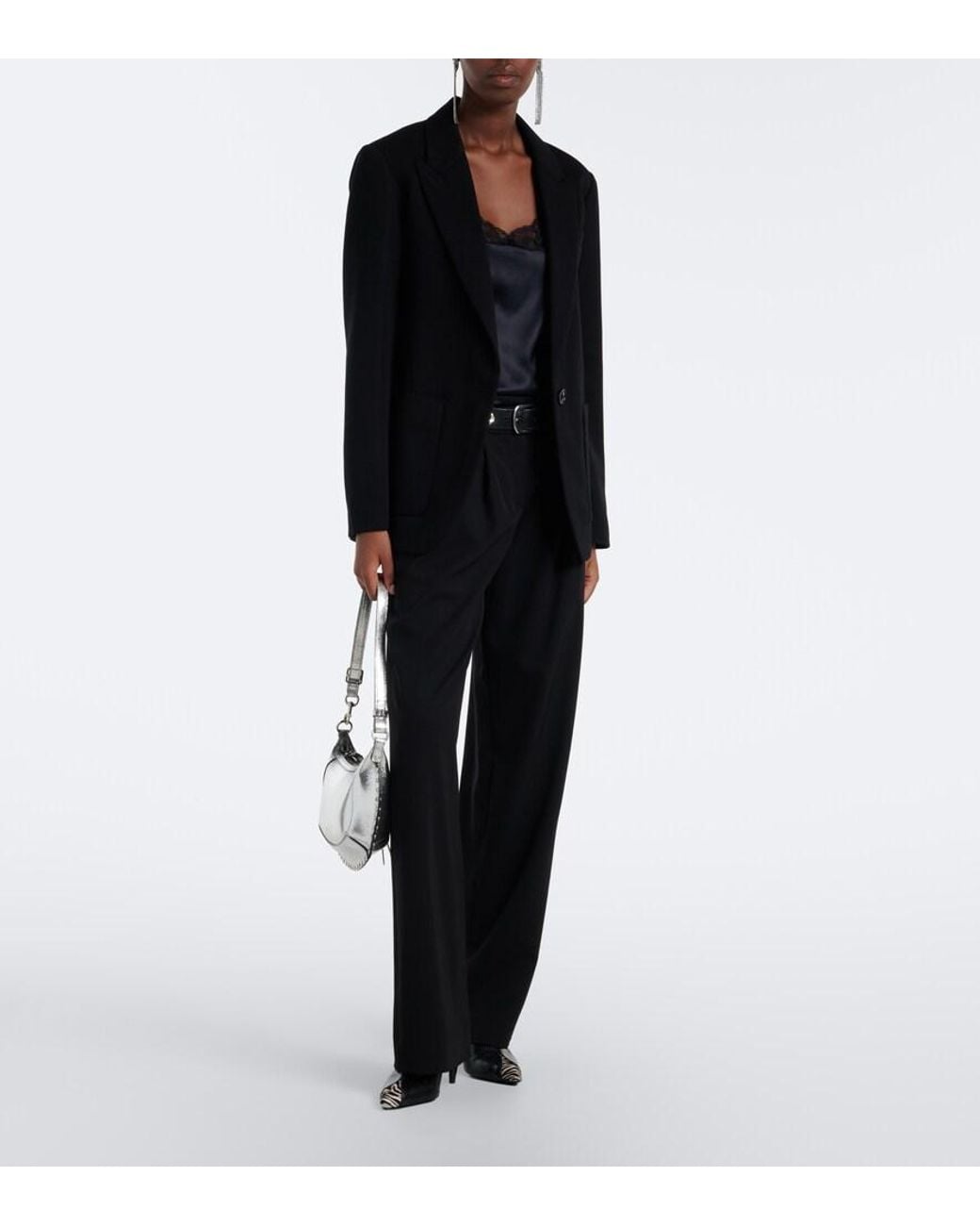 Isabel Marant Black Amael Silk-Blend Satin Camisole