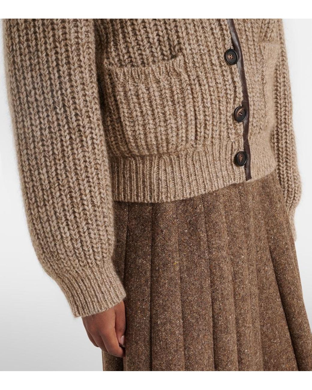 Brunello Cucinelli Brown Cashmere, Mohair, And Wool-Blend Jacket