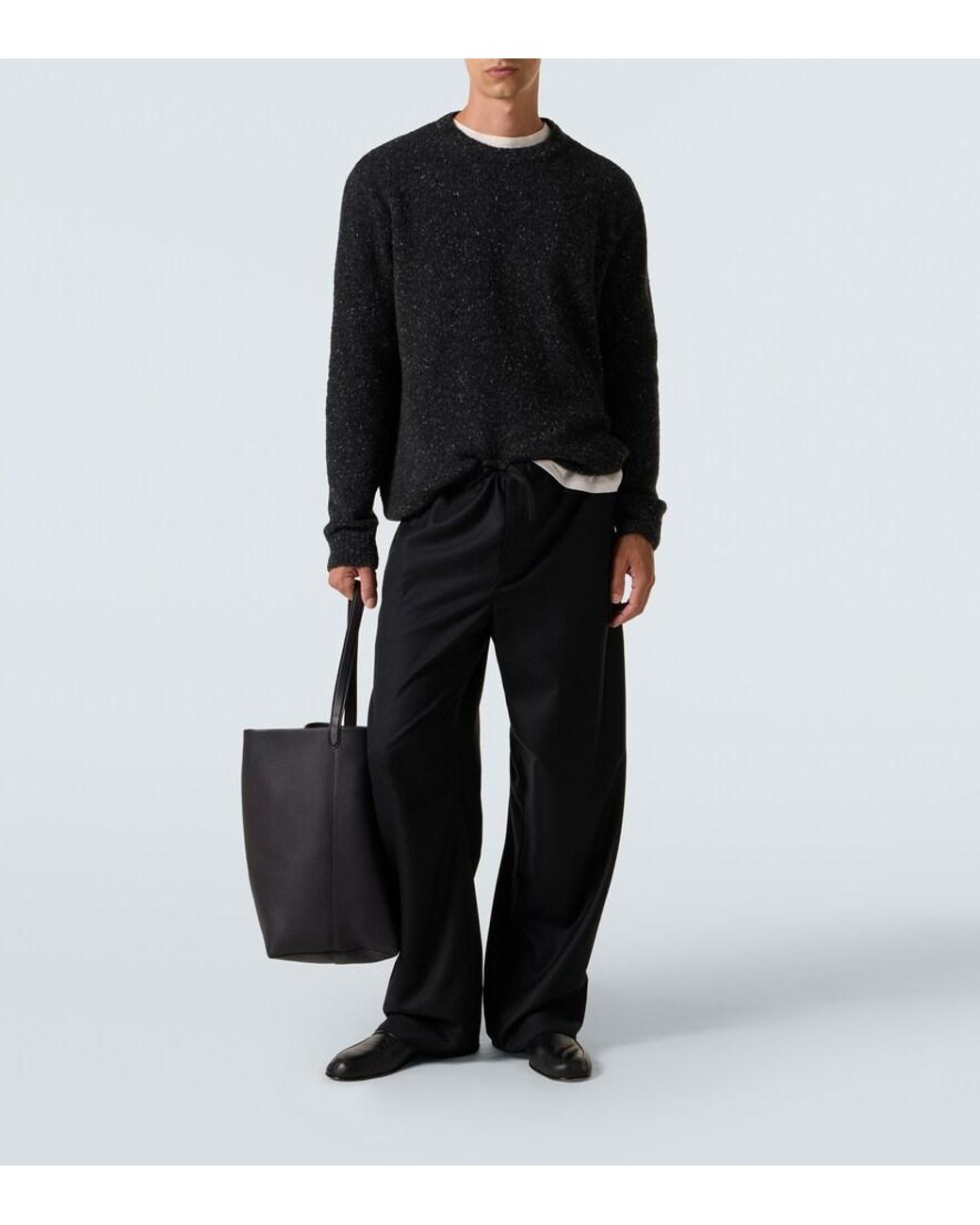 The Row Xon Virgin Wool Wide-Leg Pants in Black for Men | Lyst