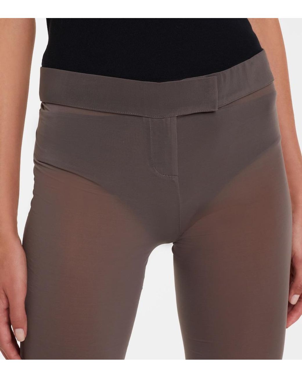 Magda Butrym Gray Capri Pants And Briefs Set