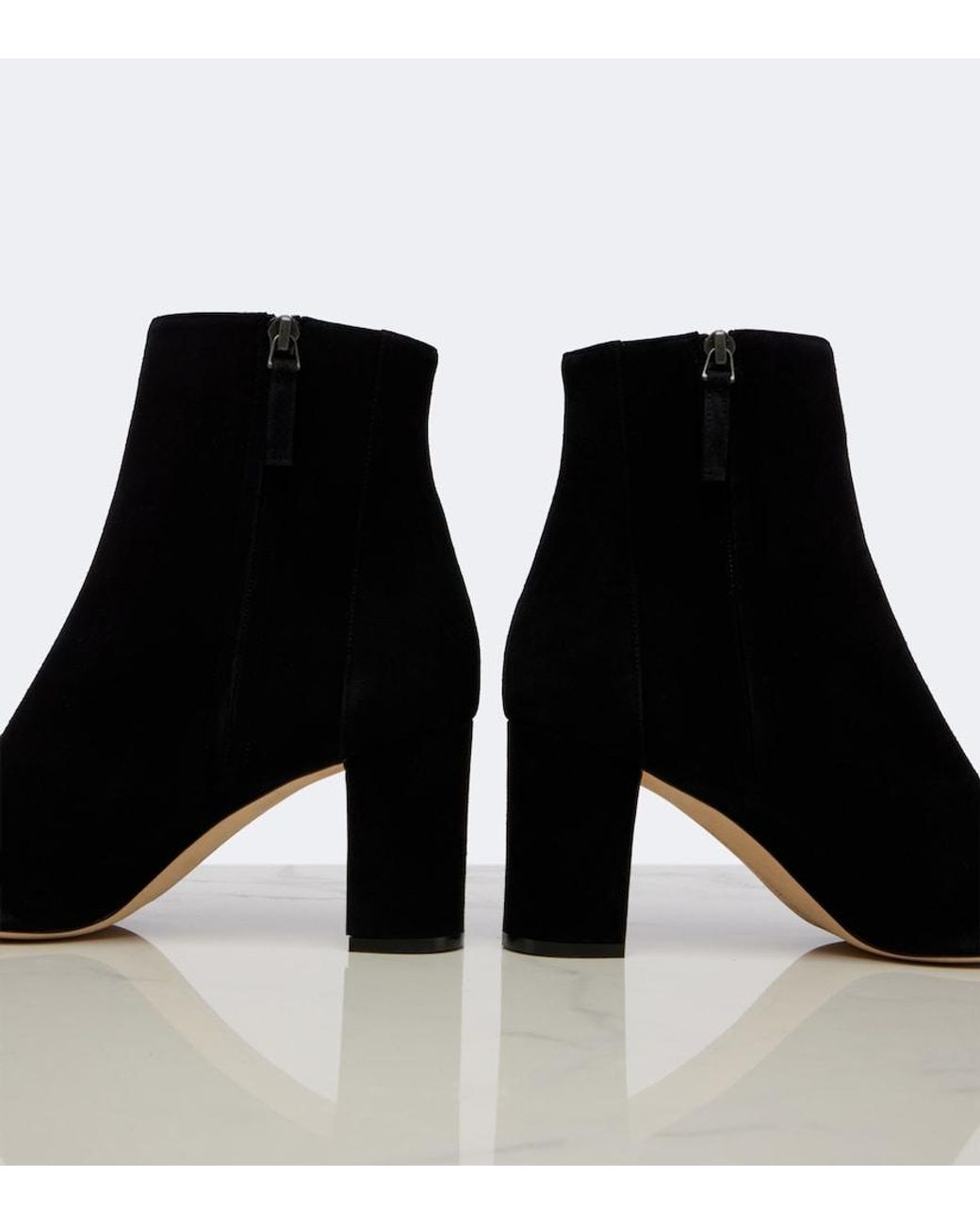 Manolo Blahnik Black Rosie Suede Ankle Boots