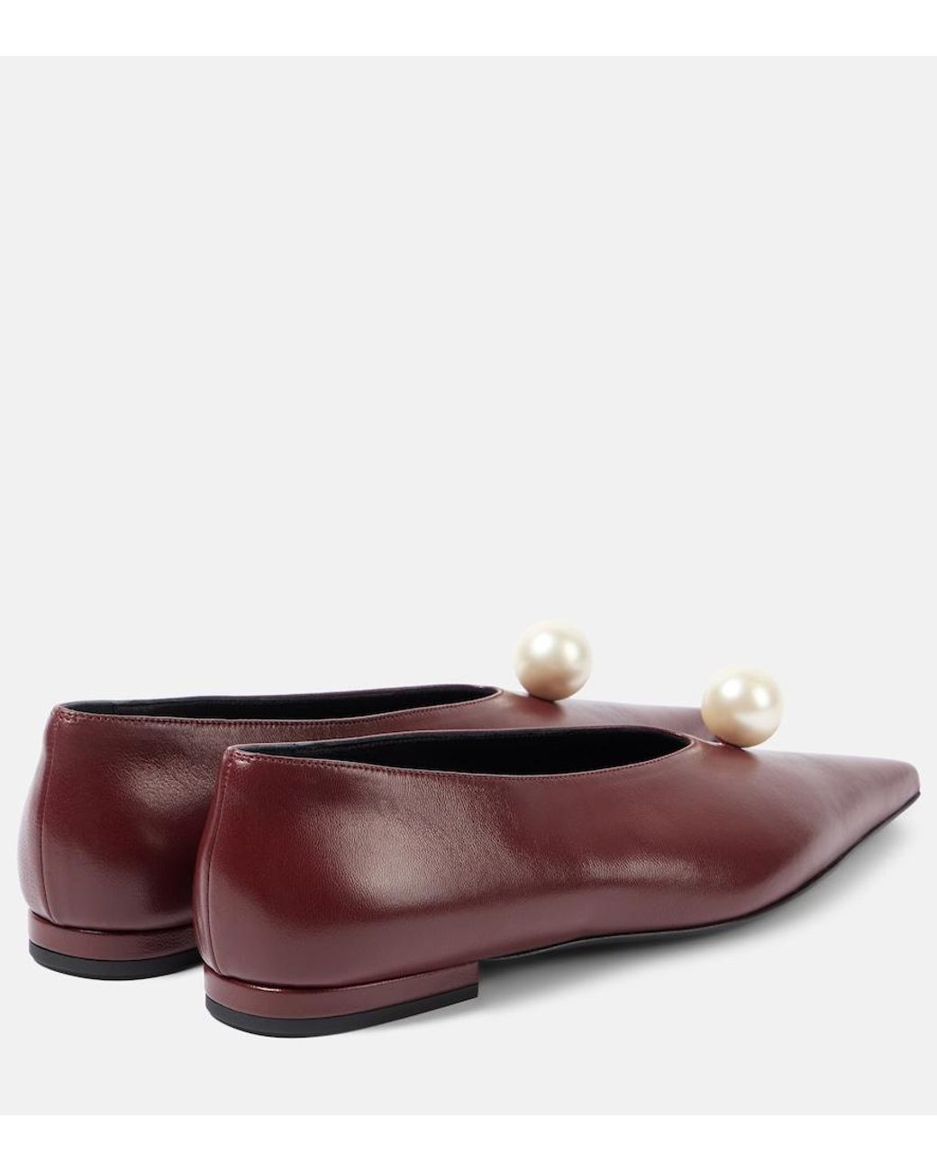 Magda Butrym Purple Leather Ballet Flats