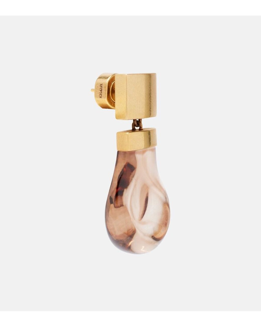 Khaite Metallic Keefe-Plated Drop Earrings