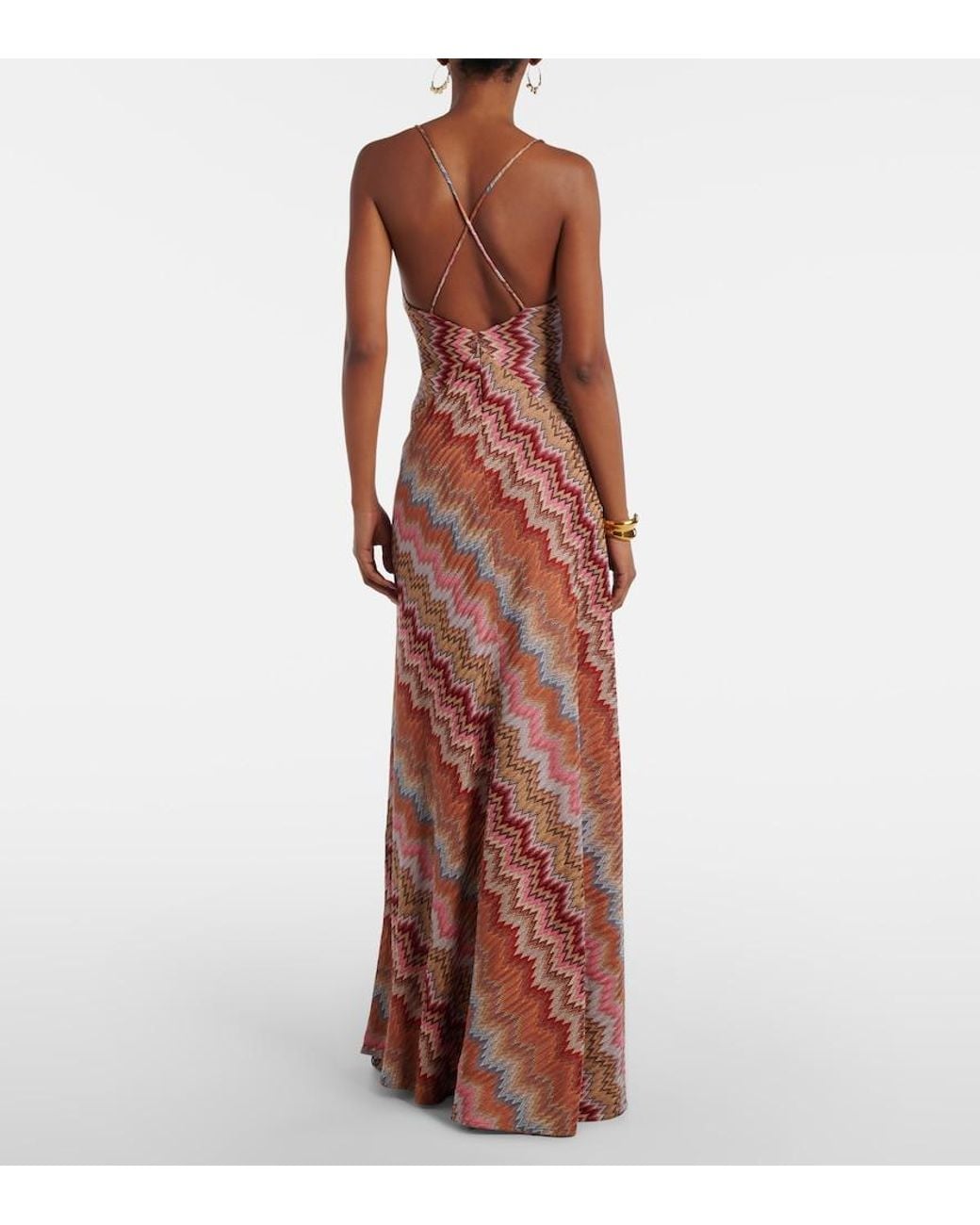 Missoni Red Zigzag Maxi Dress