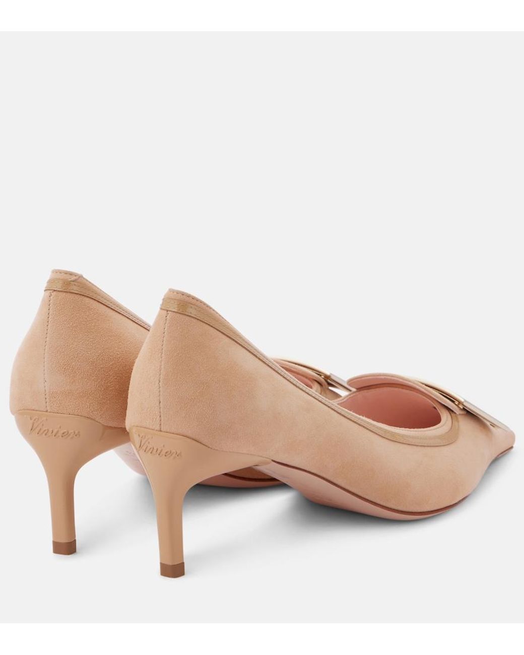 Roger Vivier Natural Viv' Canard 55 Suede Pumps