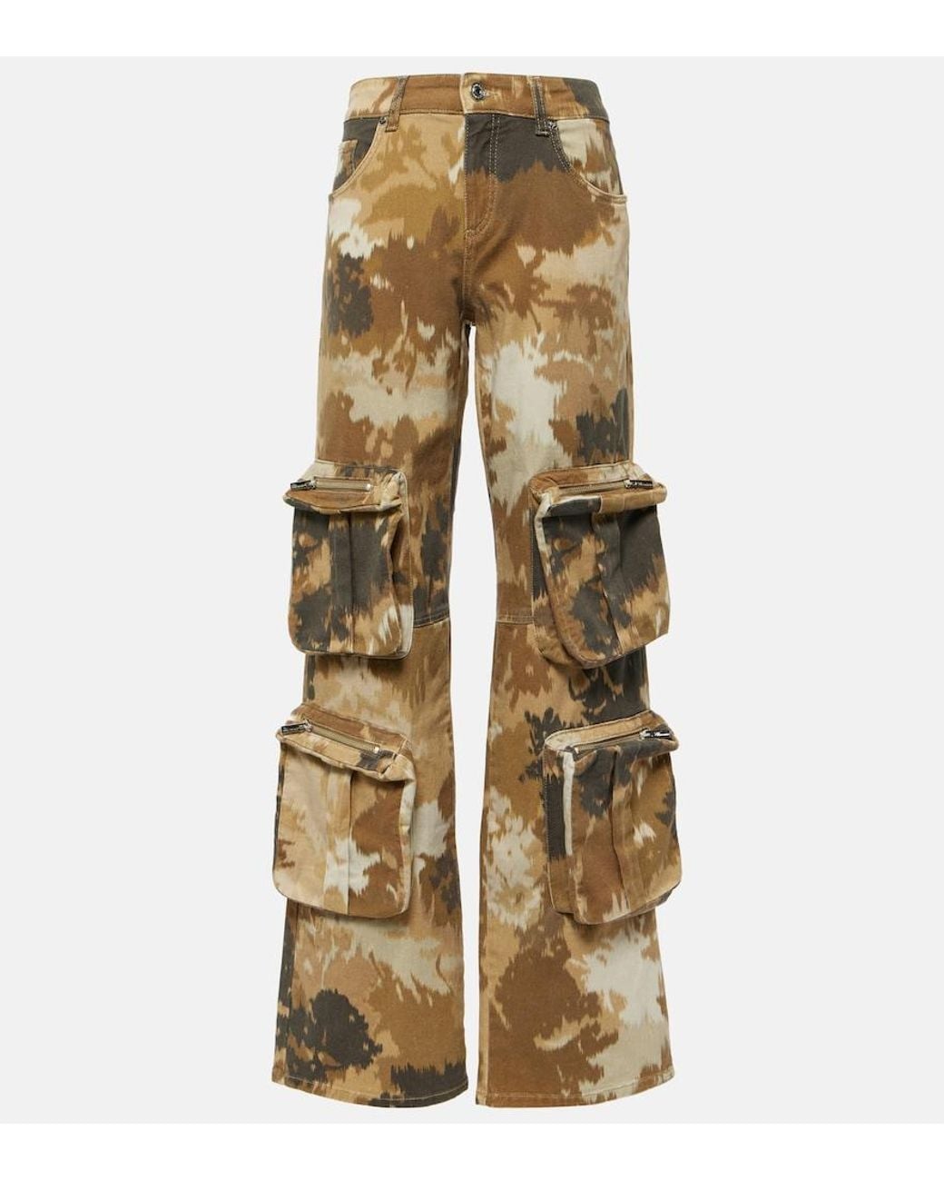Blumarine Natural Camouflage Cargo Pants