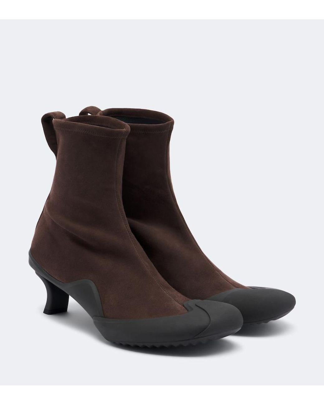 Loewe Brown Dive Suede Ankle Boots