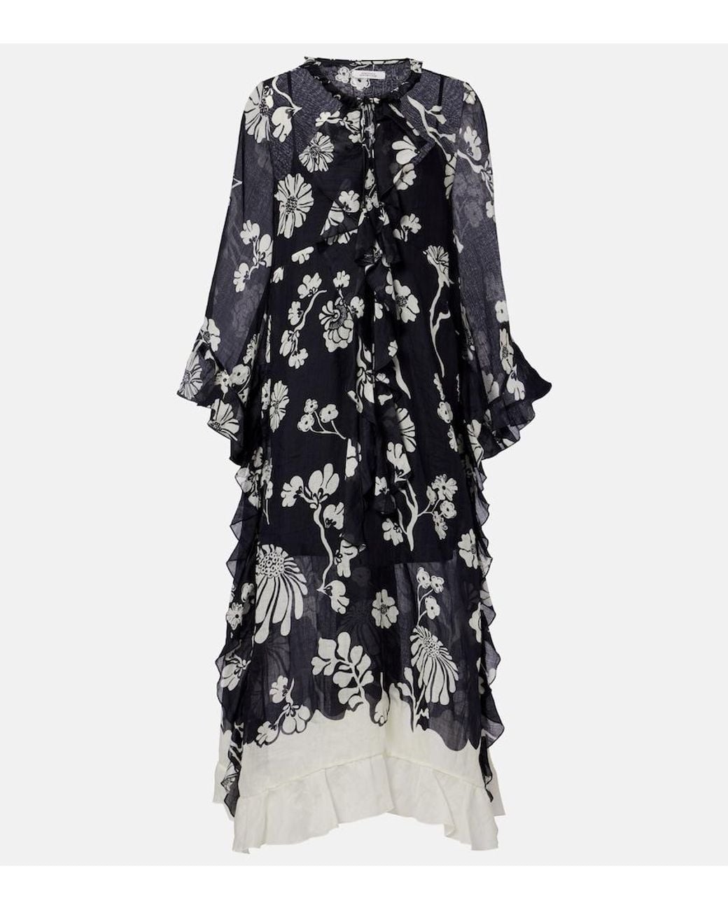 Dorothee Schumacher Black Floral Daydream Midi Dress
