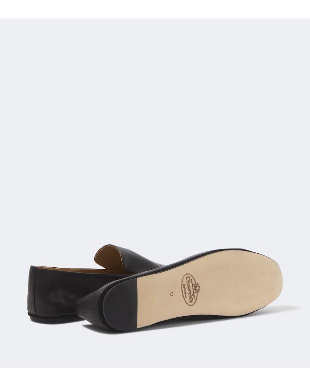 Church's Black Shetland Leather Slippers for men
