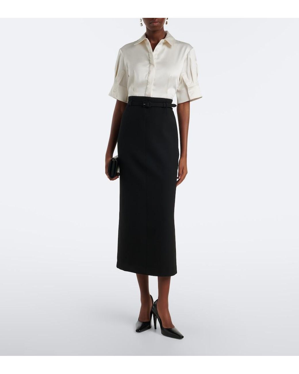 Jonathan Simkhai White Alvera Twill Midi Dress