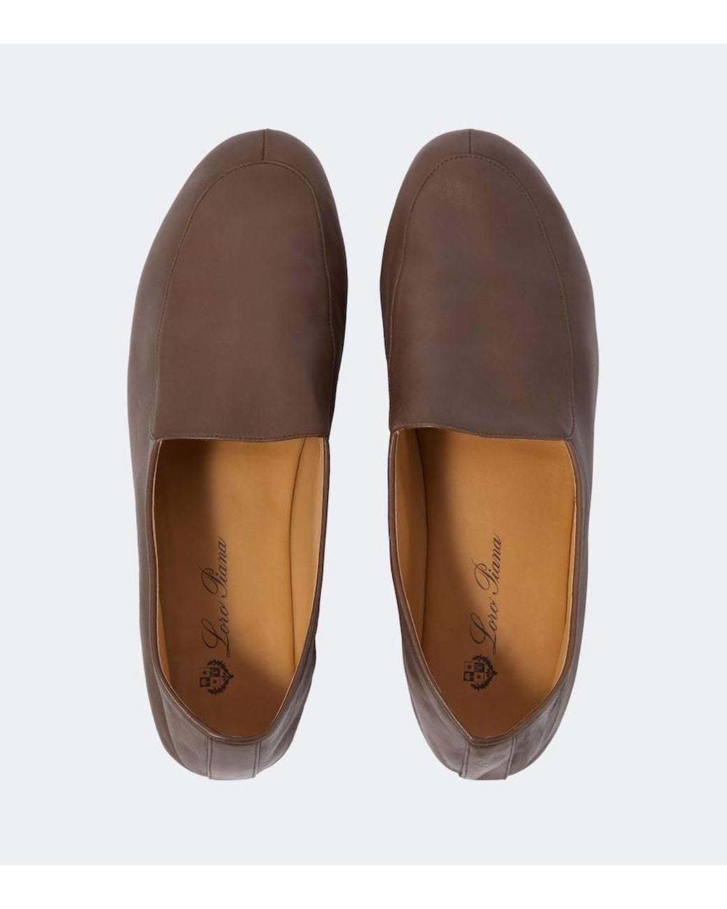 Loro Piana Brown Anton Walk Leather Loafers for men