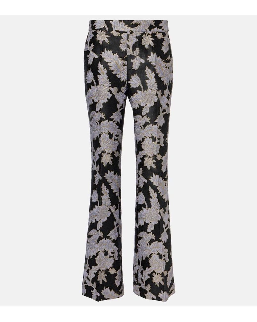LaDoubleJ Black Saturday Night Jacquard Bootcut Pants
