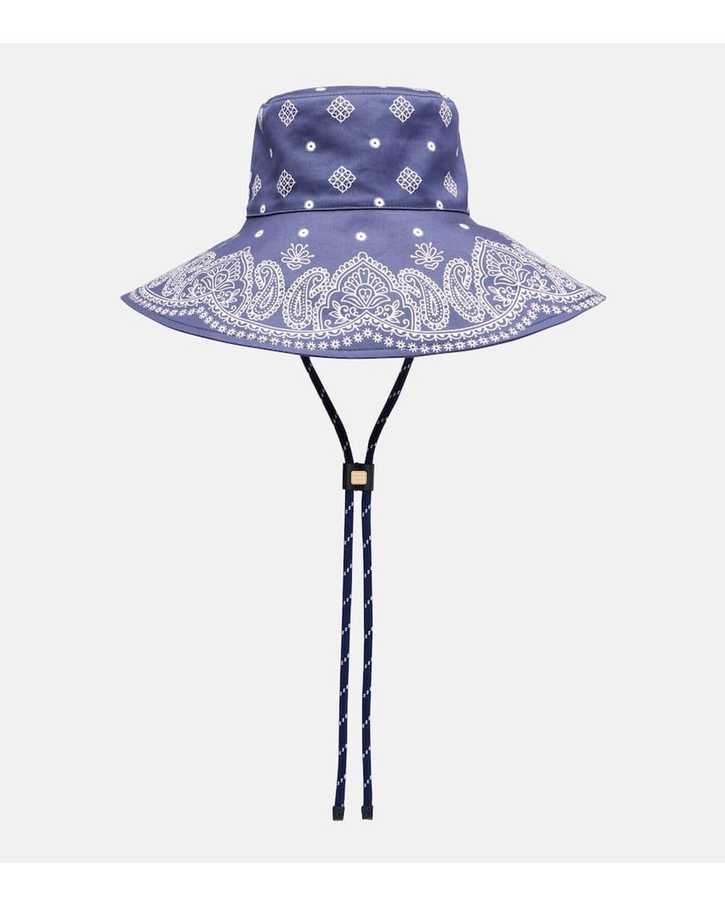 Miu Miu Soft Light Blue Bucket Hat - NWT ช้อป Miu Miu Drill Bucket Hat Sky Blue Whiteของแท้ที่ SASOM main image 3