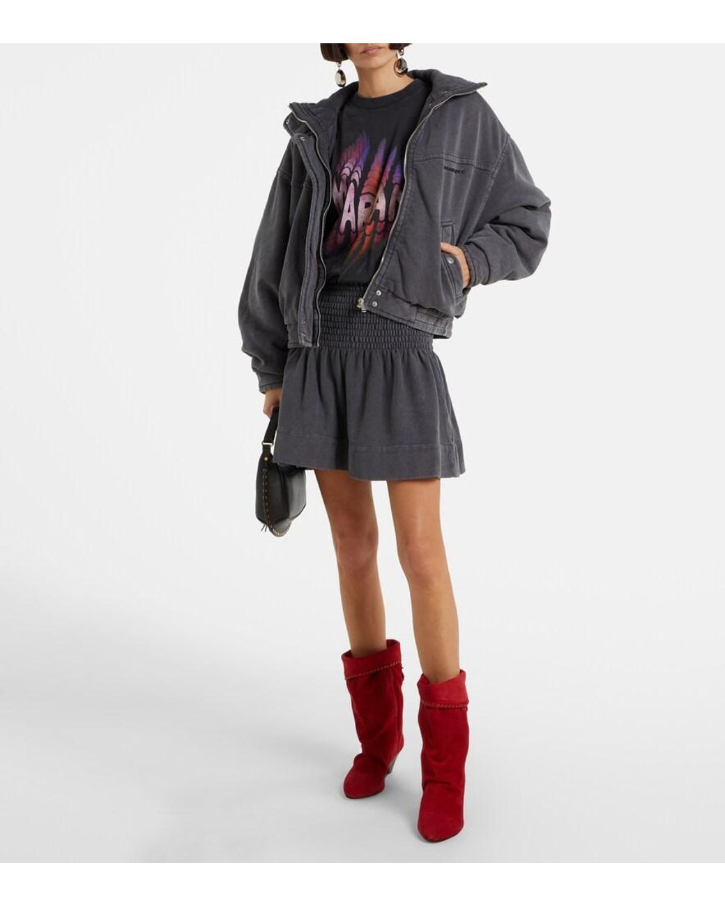 Isabel Marant Gray Yanissa Cotton Jersey Jacket