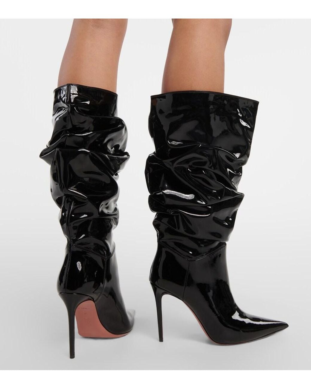 AMINA MUADDI Black Jahleel 95 Latex Ankle Boots