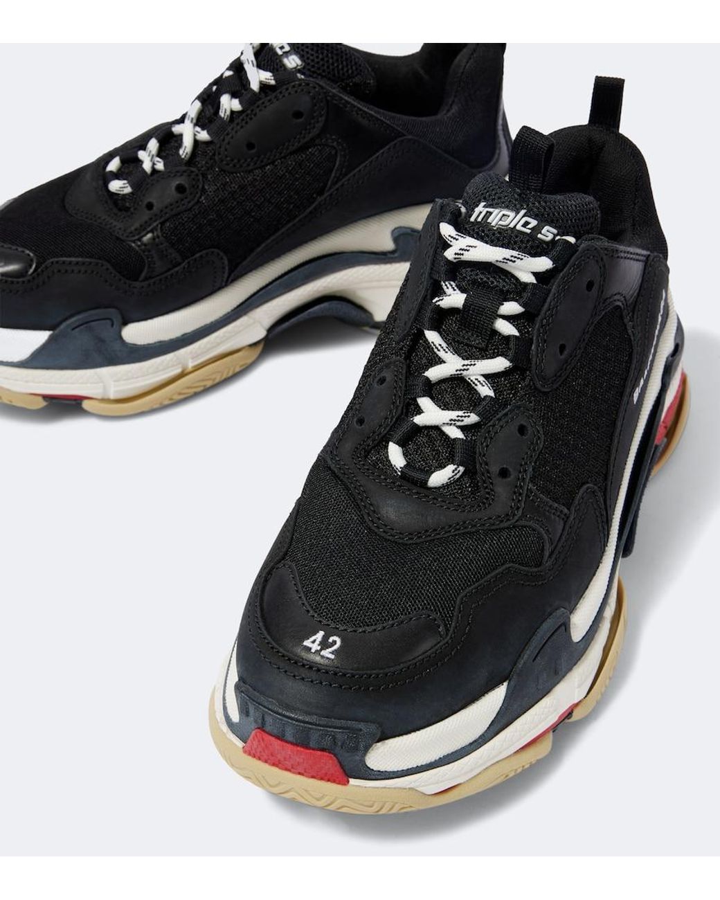 Balenciaga Black Triple S Sneakers, 100% Polyester for men
